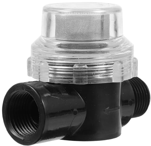 HONITANO Inner Thread Pump Strainer Water Purifier with Mesh Screen Transparent Inline Water Hose Filter for Garden Hose and Pressure Washer Easy to Install and Clean