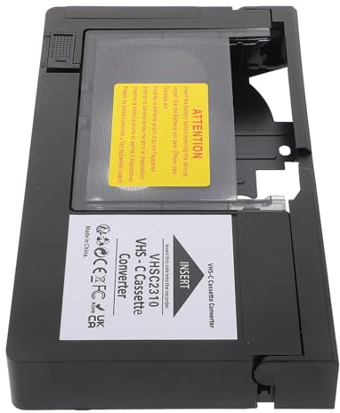 BESPORTBLE Adaptateur VHS pour Lecteur Cassette Vidéo Conversion Stable et Rapide Compatible avec Bandes VHS et Mini VHS Connecteur Polyvalent pour Caméscopes Design Léger et Portable