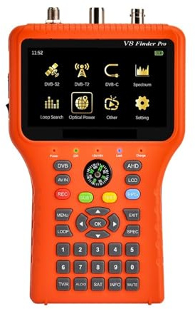 Buscador de satélites, 1080P HD V8 Finder Medidor PRO Buscador de estrellas HD