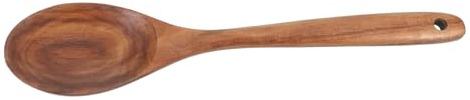 Sosoport Cuchara Grande de Cocina de Madera Natural Antiadherente Mango Largo 33x6,8 Cm para Mezclar y Servir, Utensilio Resistente para Ollas Grandes y Uso en Cocina Doméstica