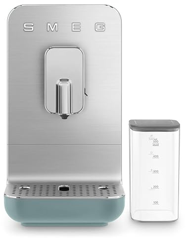 Smeg BCC13EGMUK Bean to Cup Coffee Machine with an Integrated Milk System, 1.4L, 1350W, Matte Emerald Green (Renewed)
