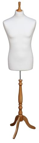 Uomo Manichino Dressmakers Display Dummy - da sarto Torso su base tripod in legno