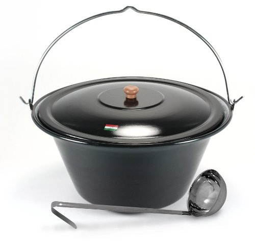 GRILLPLANET Gulaschkessel 30 Liter und Deckel emailliert
