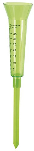 GREENGERS - Pluviomètres, Jardin - Pluviomètre de jardin, pluviomètre à planter - Pluviomètre plastique, capacité 40mm - A planter - Hauteur 40cm - Simple et efficace - Robuste et résistant