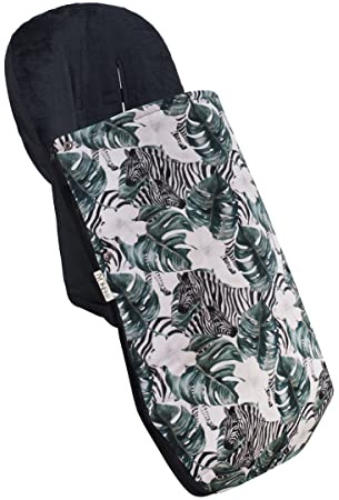 JYOKO KIDS Saco Universal para Cochecito, Sacos de Abrigo para Carritos, Saco Invierno Silla Paseo, Saco de Silla de Bebe con Cremallera Desmontable, Capa regulable (Zebra, Polar)