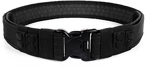 LUUFAN Military Tactical Belt Security Gear Einstellbare Heavy Duty Gürtel mit Schnellverschluss für Outdoor-Aktivität (Schwarz)
