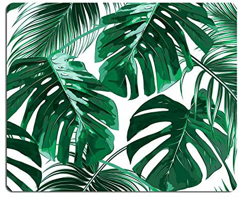 Tropical Leaf Mouse Pad Custom Leaves Green Beautiful Design Non-Slip Rubber Mousepad Art Print Comfortable Mouse Pads Computer Accessories?for Computer Laptop