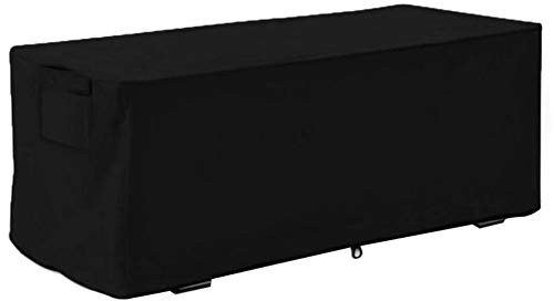 Aiggend Housse de boîte de terrasse imperméable en Tissu Oxford pour boîte de Rangement de Jardin 123 x 62 x 55 cm (Noir)