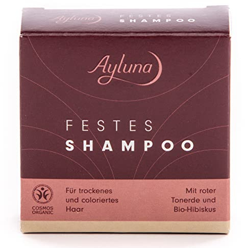 Ayluna FESTES SHAMPOO für trockenes & coloriertes Haar, wäscht sanft & pflegt, ph-hautneutral, Glanz & Volumen, Sulfat-& Silikonfrei, Bio, Vegan, 60 g