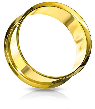 beyoutifulthings Ohr-Tunnel viele Farben Ohr-Piercing Edelstahl Ohr-Schmuck Double Flared Plug Sattel-Verschluss 3-51mm