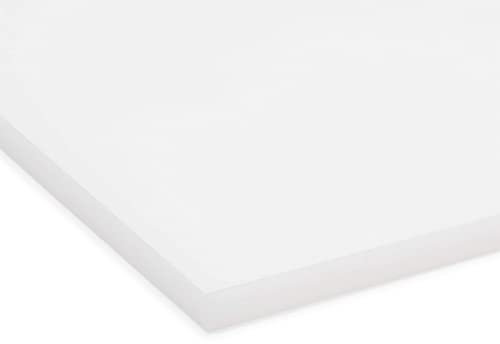 Plexiglas GS coloré 5 mm, polyvalent et incassable, marque de verre acrylique pour objets lumineux, etc., verre Plexiglas GS de 5 mm d'épaisseur en 12 x 25 cm, blanc translucide (WH73)