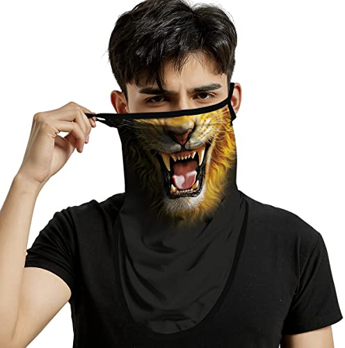 3D Ohrbügel Gesichtsmaske Bandana - Lion