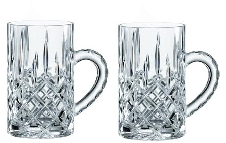 Nachtmann Juego de 2 vasos de té con asa, 256 ml, Noblesse 103767, tazas de té de cristal, vasos de cristal para bebidas calientes, apto para lavavajillas