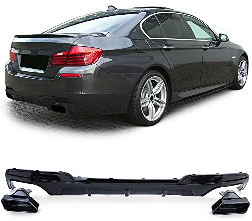 Heckdiffusor + Endrohre 550 Performance Schwarz Glanz passt für BMW F10 F11 535