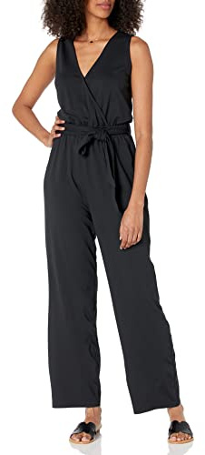 The Drop Combinaison Portefeuille sans Manches pour Femme, Noir, par @caralynmirand, Taille L