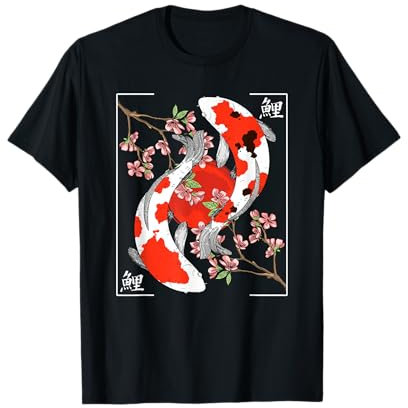 Nishikigoi Poisson Carpe koï Japonais esthétique Fleur de Cerisier T-Shirt