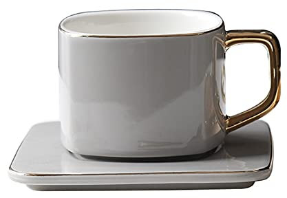 Set di Tazze da tè e piattino in Ceramica Tazzine da caffè Moderne in Porcellana Set di Tazze da caffè e piattino di Fascia Alta Bevande Molto Adatte Bevande