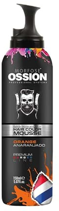 Morfose OSSION PBL Orange Anaranjado Semi Permanent Hair Color Mousse 150ml - Orange Farbe in Schaum - Semipermanente Haarfarbe - Für alle Haartypen