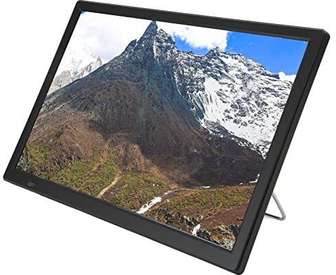 TV Portátil Monitor LED TV TV con Batería de 16 Pulgadas, Antena Radio FM Interfaz Múltiple TV Digital LED con Soporte Control Remoto para Viajes en Automóvil Al Aire Libre Camping