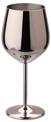 MeGLob 500ml 304 Stainless Steel Single Layer Goblet Red Wine Glass Large-Capacity Cocktail Wine Glass Home Bar Tools (Color : 04)