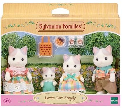 Sylvanian Families - La Famille Chat Latté - 5738 - Mini Poupées