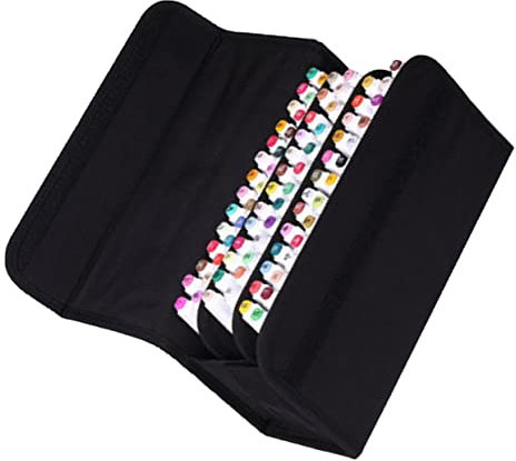 STOBOK Marker Organizer Tasche Mit Fächern Robuste Schwarze Aufbewahrungstasche Mit Tragegriff Tragbarer Organizer Für Kunst Büro Makeup Praktische Transportlösung Für Marker Und Stifte