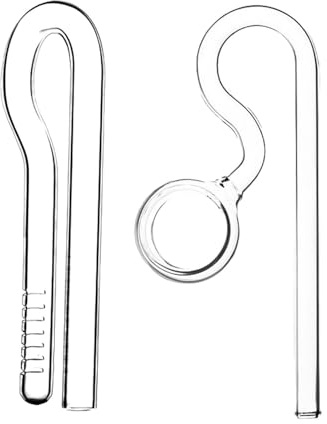 predolo Skimmer di Ingresso/Uscita del Filtro del Serbatoio di Pesce del Tubo di Vetro Dell'acquario Skimmer del Tubo di Superficie di Vetro Trasparente, 10mm