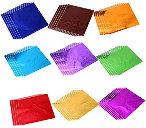Zerodeko Folienpapier für Schokolade 9x9cm, 900 Stück, Aluminium