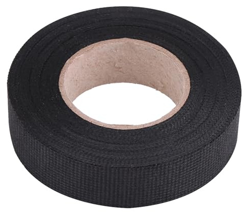 Ldafava Ruban Adhésif Isolant en Tissu pour Voiture, Bande Anti-Bruit et Résistante à la Chaleur, Forte Adhérence pour Faisceau de Câbles Auto, Protection Durable, 19mm x 15m (Noir)