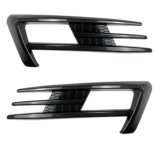 Nebelscheinwerfer-Gitterverkleidung für die vorder Für VW für Golf 7 MK7 2014-2017Front Stoßstange Nebel Licht Lampe Augenbraue Wind Messer für Glanz Schwarz ABS 2 für stücke Auto Zubehör(Carbon fiber