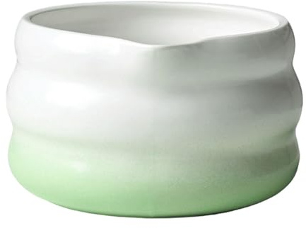 Amagogo Bol à Matcha Vaisselle Accessoires Matcha Bol à Thé Traditionnel En Porcelaine Préparation Du Thé Traditionnelle pour La Cuisine Restaurant Ami, Dégradé Vert