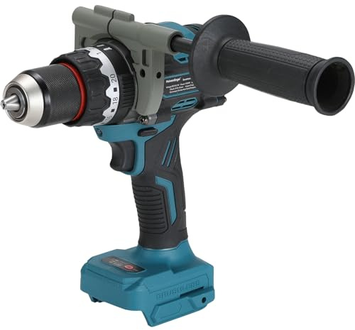 160Nm Brushless Impact Drill for Makita 18V, Gyro Anti-Twist | 1/2 Metal Chuck, Variable Speed Control, LED Work Light, Wood Metal Masonry Drilling, DIY Repair, Professional Use