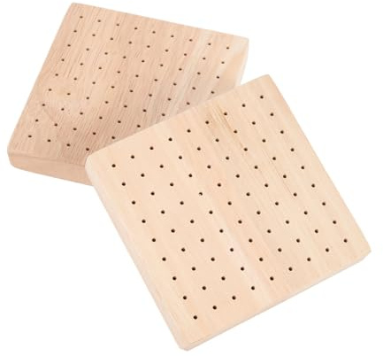 FUNNETOYU Porte-sucettes en Bois Khaki 2 Pièces, Socle Décoratif de Sucette | Porte Sucette Bonbon, Présentoir pour Comptoir, Format Compact, Prise en Main Facile