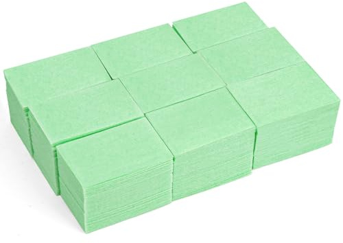 630 Pezzi Pad Unghie per Sgrassare, Dischetti Cotone Senza Pelucchi per Pulizia Unghie e Gel (Verde)