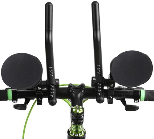 Bicycle Arm Rest - Clip-On Handlebars, Racing Bar | Lightweight Aluminium Aero Extensions for Sprint, Long Distance Training, Triathlons, , Road Cycling