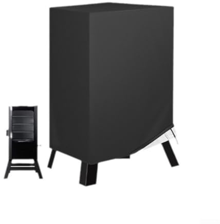 Gdfnmogo Cubierta de parrilla eléctrica resistente para chimenea, Oxford 210D con vinilo impermeable, correas resistentes al viento, se adapta a tamaño de 30 pulgadas, negro, para patio y uso al aire