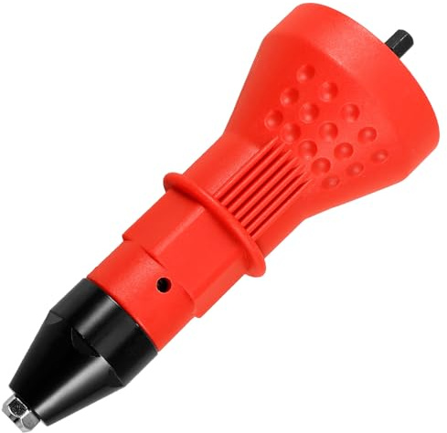 FUNOMOCYA Adattatore per Rivettatrice Trapano Elettrico in Plastica Resistente Conversione Accessorio Versatile per Avvitatore Alta Efficienza e Durata Colore Rosso Luminoso per Uso