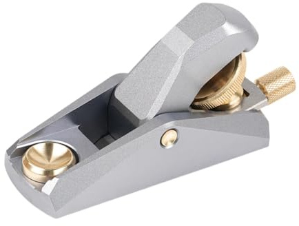JISADER Cepillo de bloque de ángulo bajo Cepillo de mano Robusto Ligero rendimiento Accesorios, Mini Plata