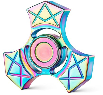 AYUNJIE Anti-anxiété Fidget Spinner, Jouets À Main À Hache De Combat, Jouet Sensoriel De Bureau Cinétique, Rotation des Doigts en Métal pour Adultes Et Enfants (Colorée)