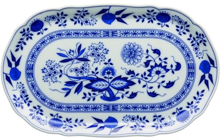 Hutschenreuther 02001-720002-12865 Zwiebelmuster Milch / Zuckertablett, 25 cm, blau