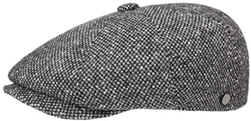 LIERYS Tweed Schirmmütze Schiebermütze meliert Made in Italy Damen und Herren Herbst Winter