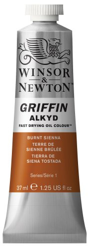 Winsor & Newton Griffin 37ml Alkyd Fast Drying Oil Colour Tube - Burnt Sienna