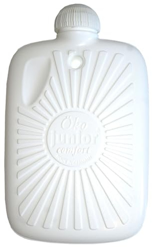 Hugo Frosch Öko-Wärmflasche Kinder 0,8 l ohne Weichmacher & ohne PVC | kleine formstabile Bettflasche Made in Germany, auslaufsicher & geruchsneutral, aus über 90% nachwachsenden Rohstoffen