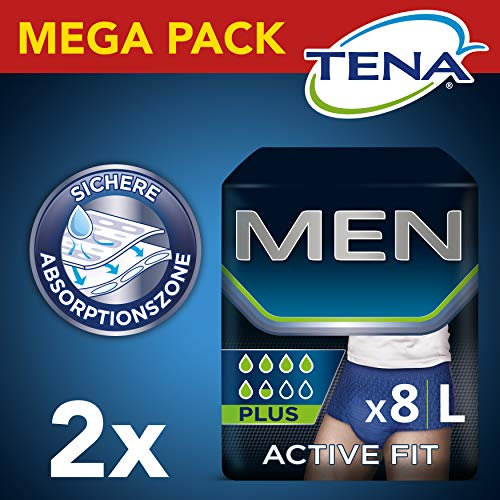 Tena Men Active Fit Pants Plus, Größe M, 4er Pack (4 x 9 Pants)