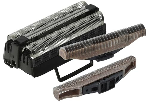 vhbw 2x Klingenblock, 1x Doppelscherfolie mit Rahmen kompatibel mit Eltron 4830 48.1, 48.0, 48.3 Rasierer - Kombipack Schwarz Silber
