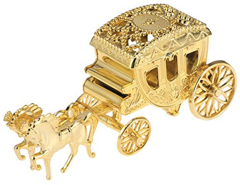 YeahiBaby Geschenkschachtel für Hochzeit, Kutsche, Schokoladenschachtel für Hochzeit, Geburtstag, Party, Brautparty, goldfarben