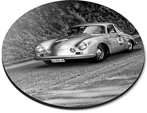 Destination Vinyl Ltd Vintage Race Car Sports - Flexible Round 5mm Rubber Mouse Mat Pad Office Home Novelty Printed Desk Accessory 12653