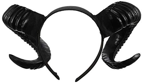 Beaupretty Bandeau noir en corne de mouton avec cornes pour Halloween