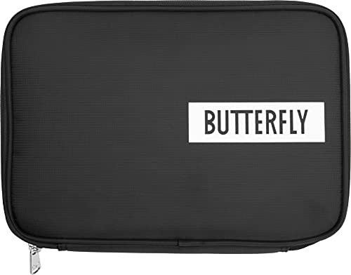 Butterfly Custodia per racchette da ping pong con logo Case | custodia per ping pong + protezione anti-rottura per fino a 2 racchette | design rettangolare nero