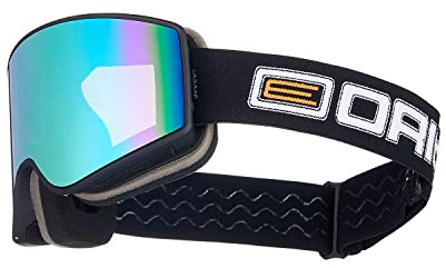 ORIGINE Maschere da Sci da Neve, Lenti antiappannamento Rimovibili con Sistema di bloccaggio a Clip, Occhiali da Snowboard OTG per Adulti-Gold